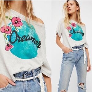 Free People We The Free Dreamer Embroidered Tee